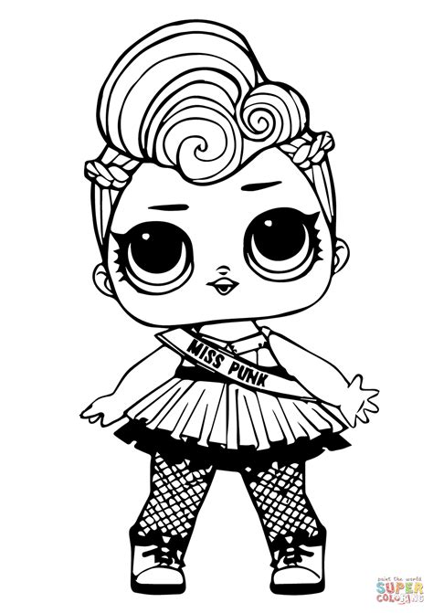 lol doll  punk coloring page  printable coloring pages