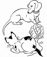 Coloring Pages Dachshund Dog sketch template