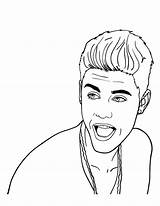 Justin Bieber Smile Fans Coloring Netart sketch template