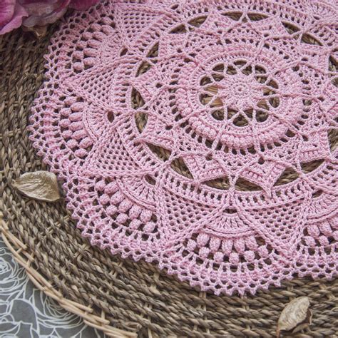 pattern  crochet doily taala instant  etsy