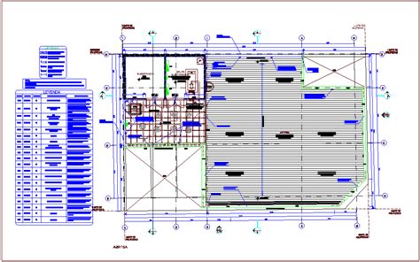 roof top plan  banking area dwg file cadbull