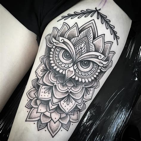 geometric owl mandala tattoo designs  tattoo ideas