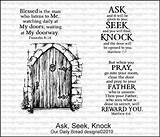 Seek Knock Ask Coloring Pages Template February Matthew Mini Book sketch template