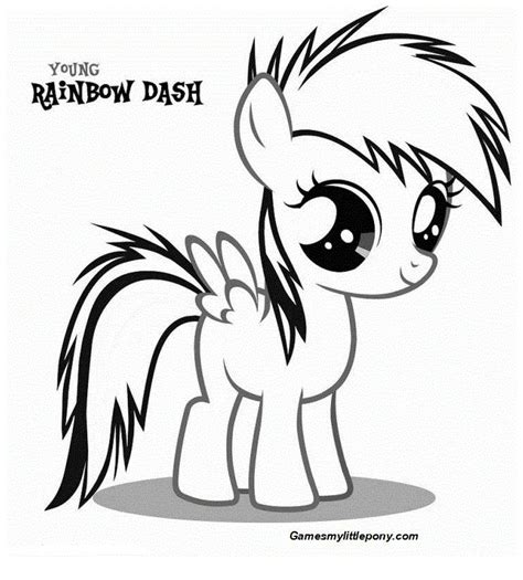 rainbow dash coloring book pages