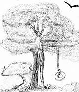 Tree Swing Drawing Getdrawings sketch template