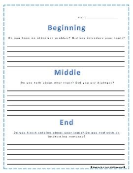 paragraph graphic organizer beginning middle   ma smith loves