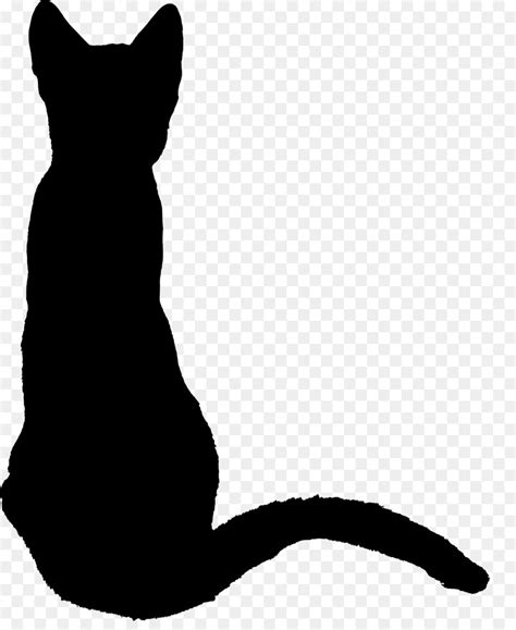 silhouette cat outline drawing png