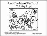 Jesus Coloring Pages Temple Teaching Teaches Crafts Bible Printable Map Synagogue Solomon School God Kids Sunday Word King Teachings Activities sketch template