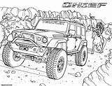 Teraflex Jeeps Safari sketch template