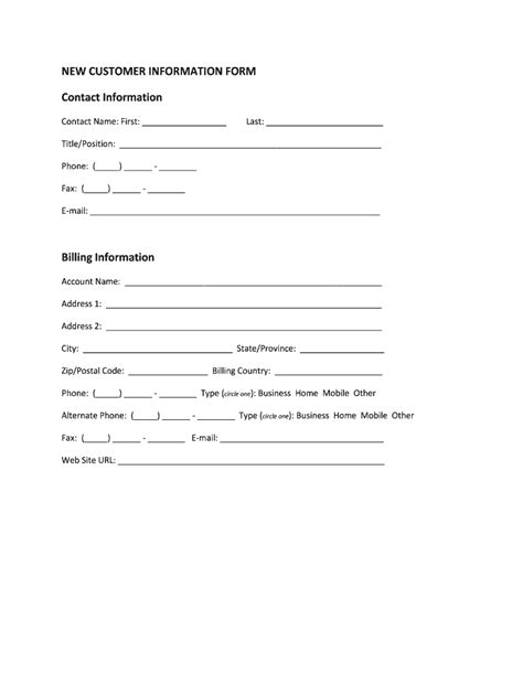 contact information form fill  printable fillable blank pdffiller