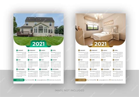premium vector single page stylish wall calendar design template