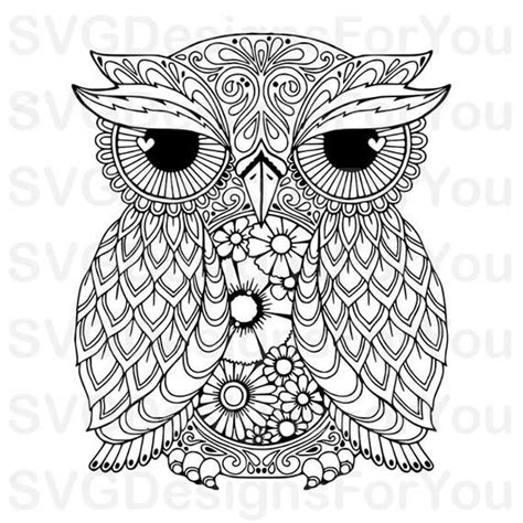 sale zentangle owl svg design mandala owl svg owl clip art owl
