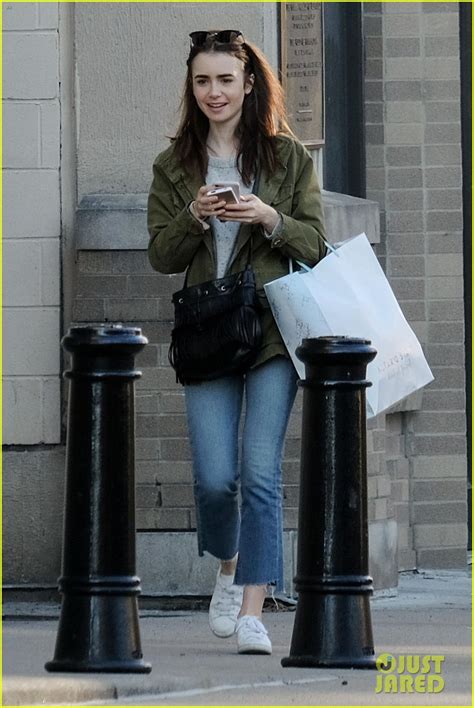 Lily Collins Arrives On The Set Of Extremely Wicked Shockingly Evil