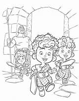 Coloring Merida Pages Brave Hubert Harris Hamish Brothers Disney Triplets Colouring Three Triplet sketch template