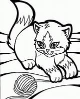 Cat Coloring Pages Kids Animal sketch template