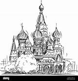 Russland Kathedrale Basilius Moskau Skizze sketch template