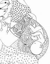 Mandala Coloriage Imprimer Dessin Colorier Naissance Mandalas Disney Embarazo Birthing sketch template