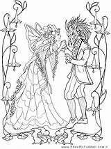 Coloring Fairyland Pages Fairy Pheemcfaddell Land Gathering Fantasy Mcfaddell Adult sketch template