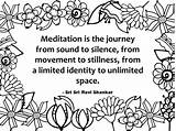Meditation Coloring Quote sketch template