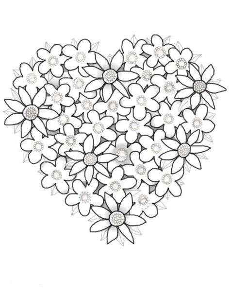 coloring pages  kids hearts flowers coloring pages  kids
