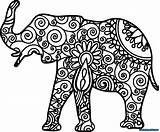 Elephant Mandala Coloring Adults Pages Easy Animal Simple Colouring Printable Drawing Color Kids Books Svg Book Mandalas Silhouette Animals Tribal sketch template