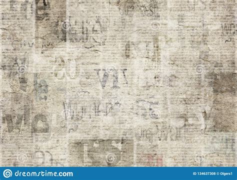krant met oude grunge uitstekende onleesbare document textuurachtergrond stock foto image