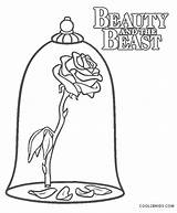 Beast Beauty Coloring Pages Rose Printable Lumiere sketch template