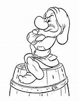 Disney Desene Colorat Dwarf Personaje Animate Sleepy Coloringhome Cu Grumpy Seven Dwarfs sketch template