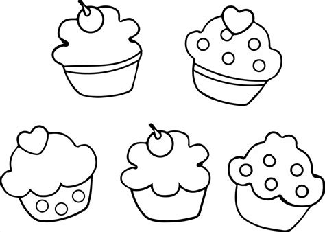 printable cupcake coloring pages  getcoloringscom  printable