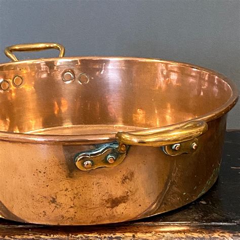 large georgian  handled copper pot antique brass copper hemswell antique centres