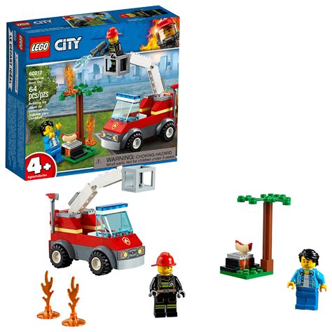 lego city fire barbecue burn   fire truck toy walmartcom