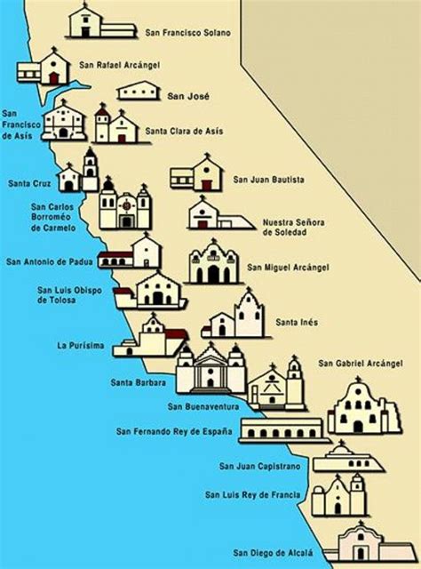 san diego missions maps  california california mission map