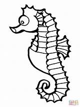 Coloring Pages Seahorse Fish Printable sketch template