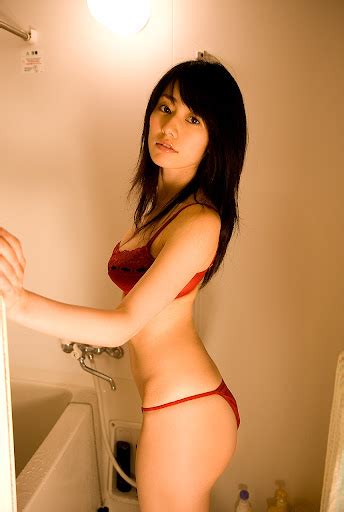 asian entertainment and culture momoko tani with sexy hot red bikini in