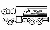 Mewarnai Truk Polisi Sketsa Truck Transportasi Kendaraan sketch template
