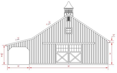 high country barn plan  custom barns  buildings  carriage shed