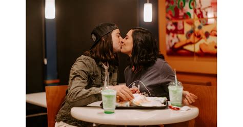 couple takes engagement photos at taco bell popsugar love and sex photo 11