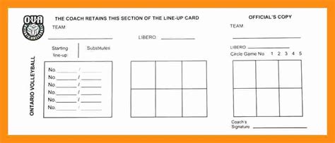 volleyball lineup sheet printable dannybarrantes template