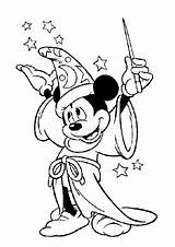 Mickey Mouse Coloring Magician Pages Disney Magic Kids Mago Drawings Printable Sheets Print Wizard Baby Colouring Para Color Cartoon Coloringkids sketch template