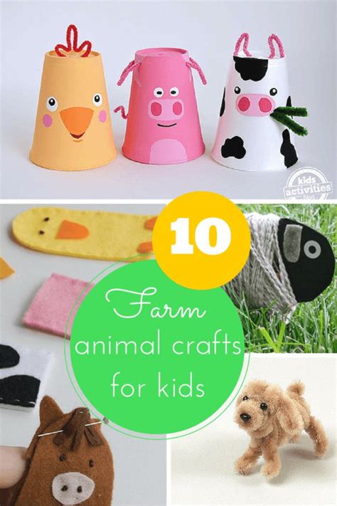 fun farm animal crafts  kids