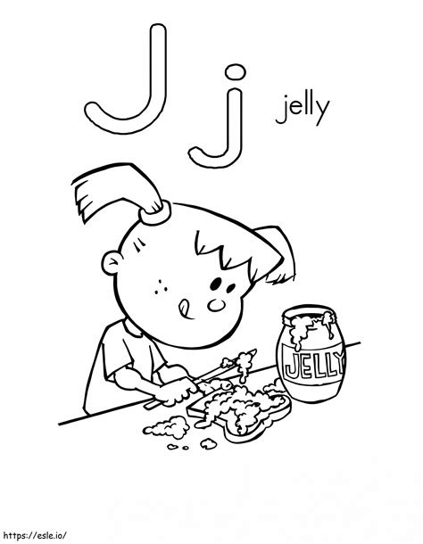 jelly letter  coloring page