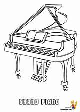 Piano Coloring Pages Mighty Instrument Musical Top Contents sketch template