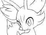Fennekin Coloring Pokemon Pages Excellent Getcolorings Print Getdrawings sketch template