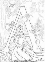 Disney Alphabet Coloring Pages Sheets Letters Color Printable Coloriage Princess Letter Dessin Kids Colorier Abc Imprimer Aurora Adulte Colouring Princesas sketch template