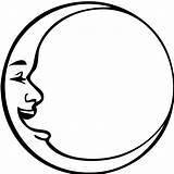 Moon Outline Clipart sketch template