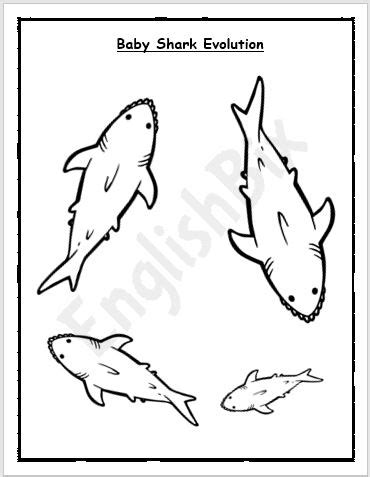 baby shark cut  printable worksheets englishbix