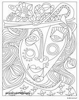 Picasso Coloring Pages Printable Getdrawings Getcolorings sketch template