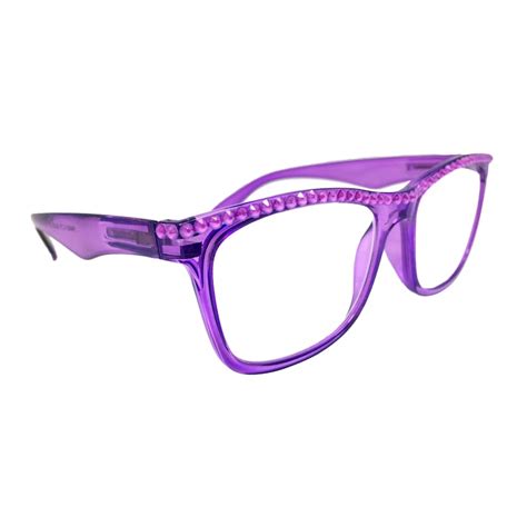 Medium Size Translucent Purple Reading Glasses With Electric Etsy