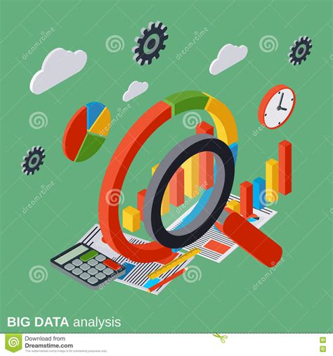 big data analysis business analytics financial statistics vector