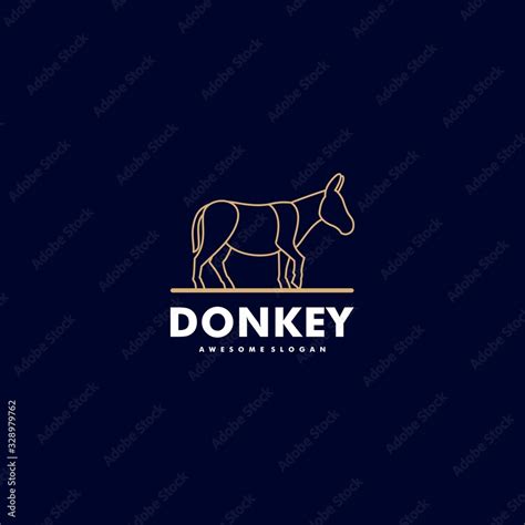 vector logo illustration donkey gradient  art style stock vector adobe stock